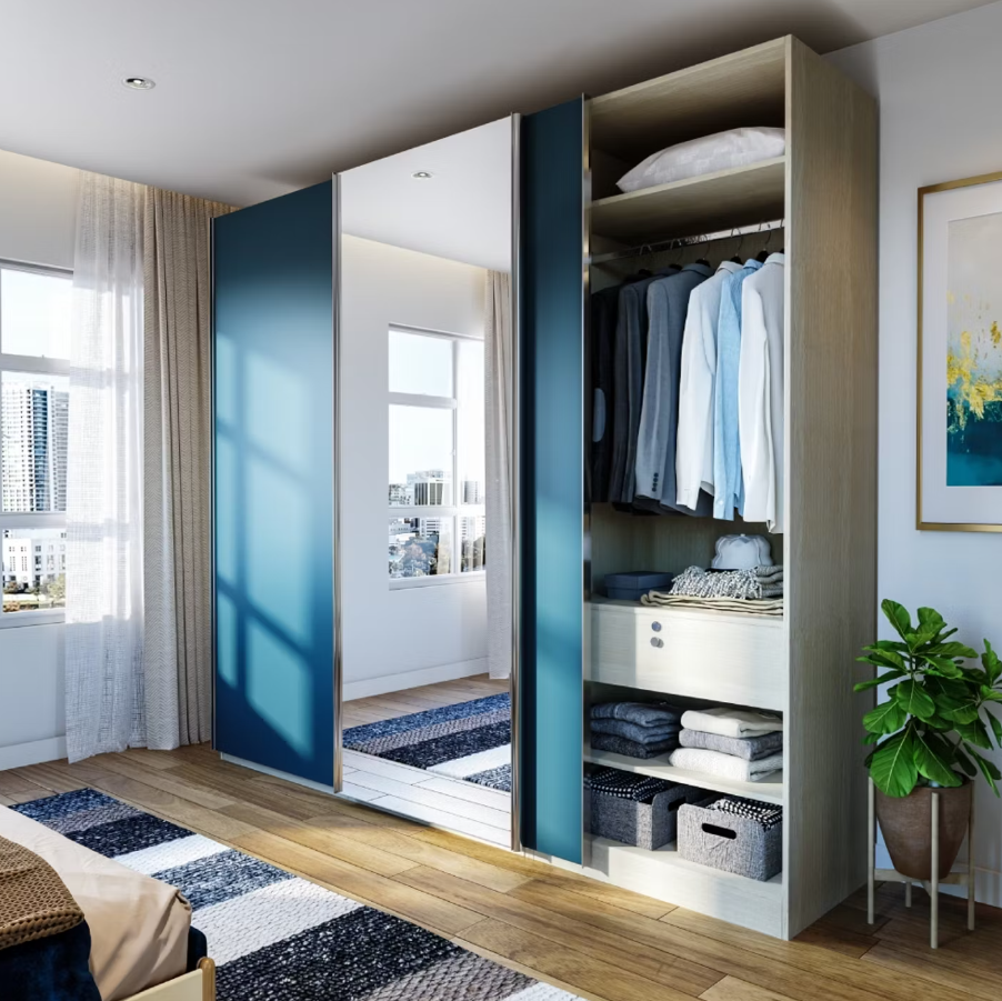 WRDB018 - Sliding Door Modular Wardrobe Interior Design - inhouseinterior.com